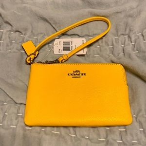 Coach Leather Zip Wristlet